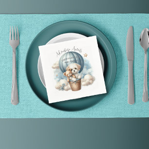 Serviette En Papier Adventure Await Hot Air Balloon Baby shower de chi