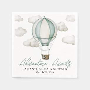 Serviette En Papier Adventure Await Papier Baby shower Napkin