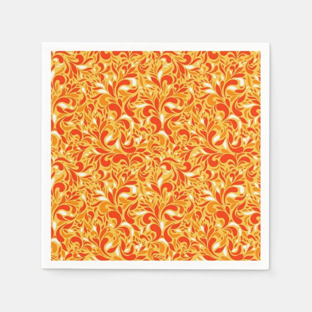 Serviette En Papier Affaire floral paisley (Devant)