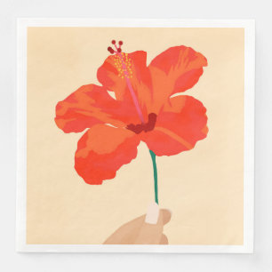 Serviette En Papier Affection Hibiscus