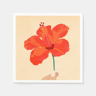 Serviette En Papier Affection Hibiscus