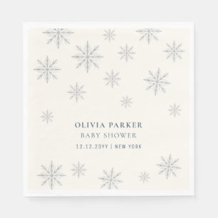 Serviette En Papier Affiche de bienvenue du Baby shower de Flocon de n