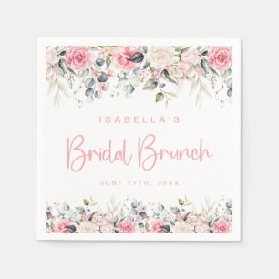 Serviette En Papier Affiche de bienvenue Fête des mariées Brunch et Bu