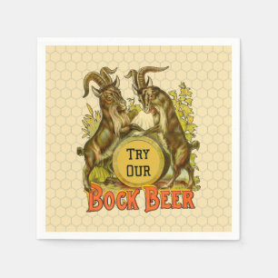 Serviette En Papier Affiche de bière Bock vintage : Antique Goat Saloo
