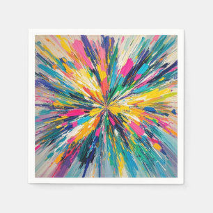 Serviette En Papier Affiche de décoration murale abstraite colorée exp