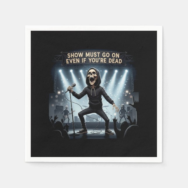 Serviette En Papier Afficher Doit Aller Sur Les Naples De Fête (Devant)