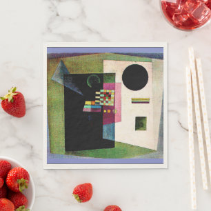 Serviette En Papier Affirmant, peinture abstraite de Kandinsky,