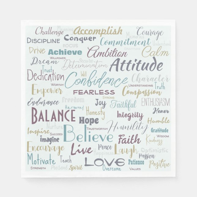 Serviette En Papier Affirmation (Devant)