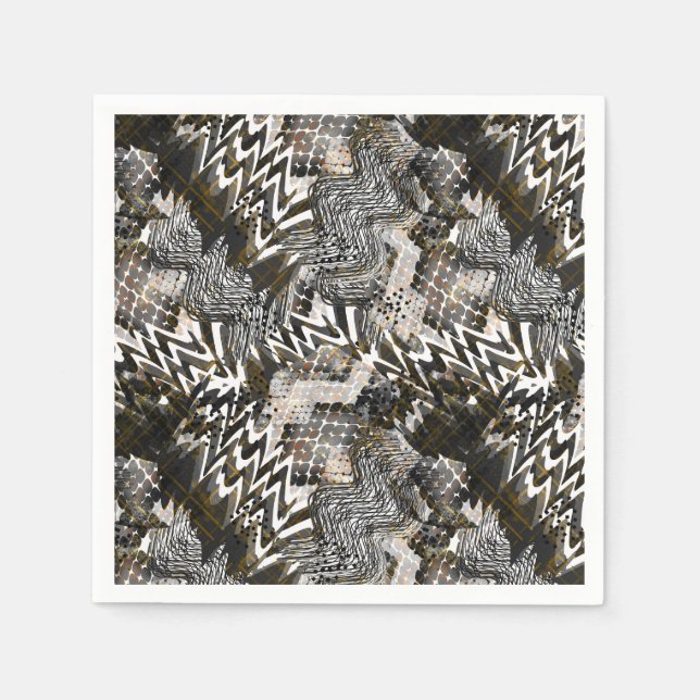 Serviette En Papier Africain, ethnique. (Devant)