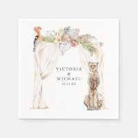 Africain Safari Boho Floral Monogramme