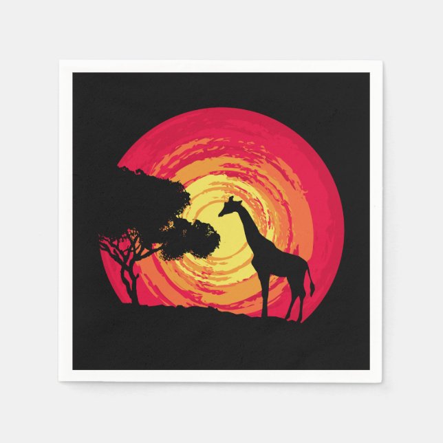 Serviette En Papier African sunset (Devant)