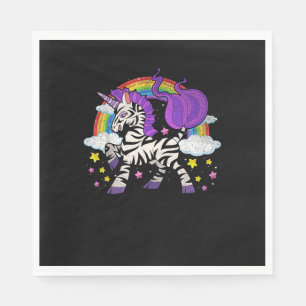 Serviette En Papier Afrique Animal Rainbow Zebracorn Cute Zebra Imagin