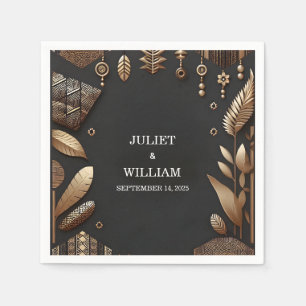 Serviette En Papier Afrique Ghana Brown traditionnel Nigéria Mariage