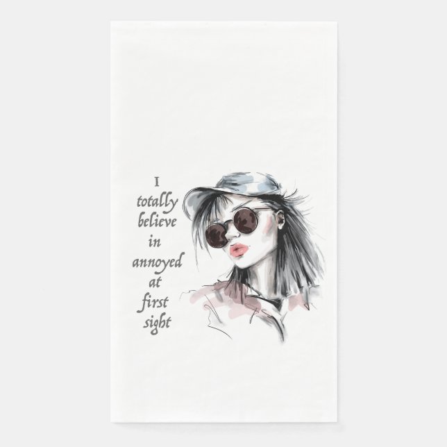 Serviette En Papier Agacé au premier regard (Devant)