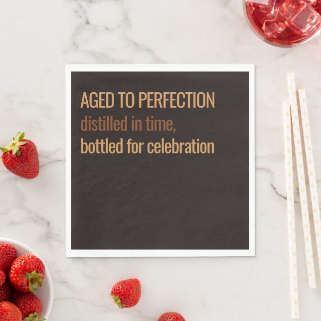 Serviette En Papier Aged to Perfection | Whisky Birthday (En situation)