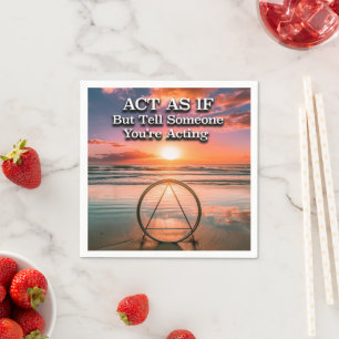 Serviette En Papier Agir comme si la devise de rétablissement Sunrise