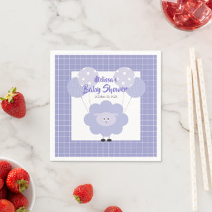 Serviette En Papier Agneau doux mou mou Baby shower simple moderne