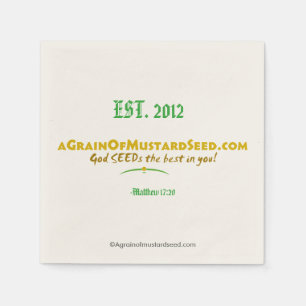 Serviette En Papier Agrainofmustardseed.com EST 2012