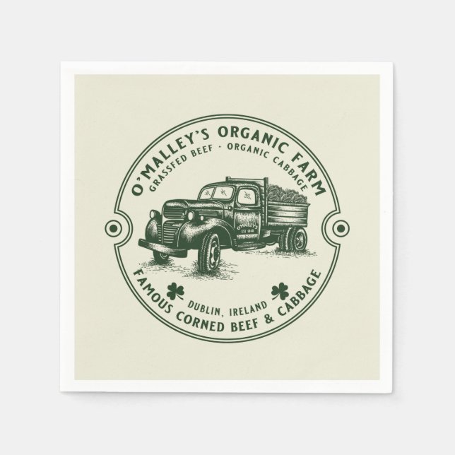 Serviette En Papier AGRICULTURE vintage FERME RANCH FERME DÉCOUPAGE AR (Devant)