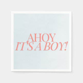 Serviette En Papier Ahoy C'est un Baby shower garçon