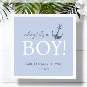 Serviette En Papier Ahoy ! Un garçon   BABY SHOWER