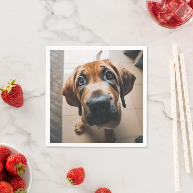 Serviette En Papier Ai Dog (En situation)