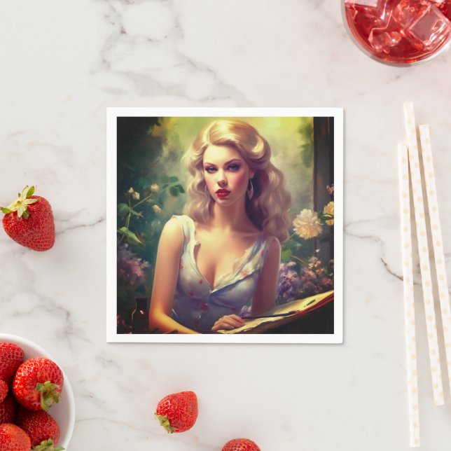 Serviette En Papier Ai Lady (En situation)