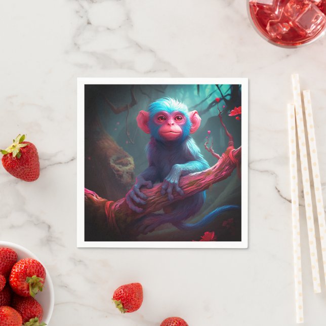 Serviette En Papier Ai Monkey (En situation)