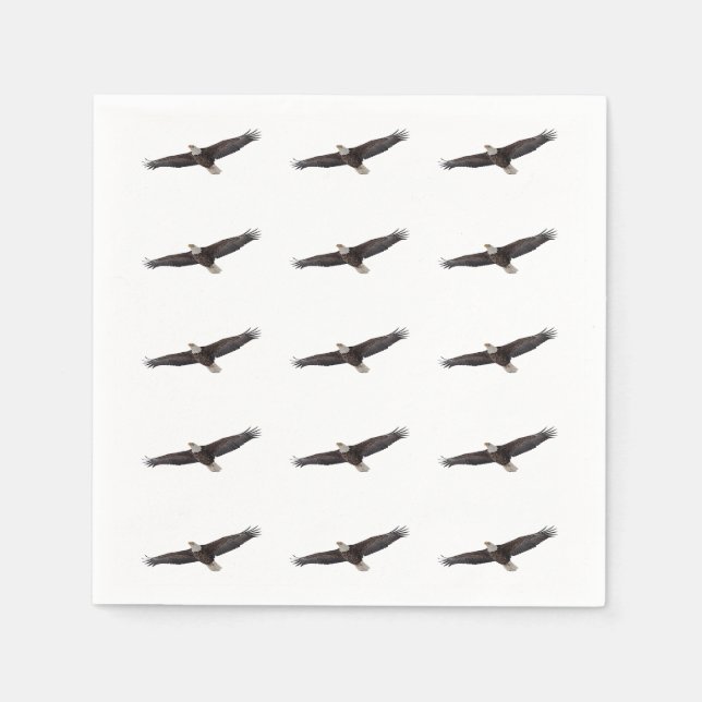 Serviette En Papier Aigle à tête blanche (Devant)