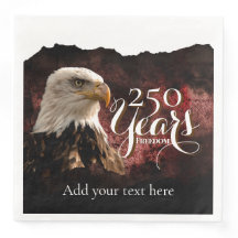Serviette en papier Aigle Patriotique 250 Ans