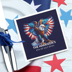 Serviette En Papier Aigle patriotique États-Unis 4 juillet