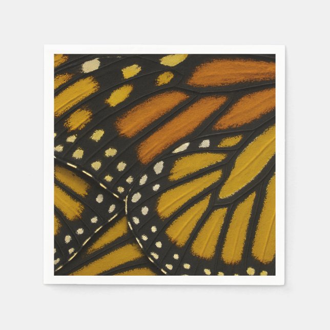Serviette En Papier Aile de papillon monarque jaune orange Mariposa (Devant)