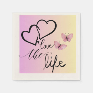 Serviette En Papier aime la vie 