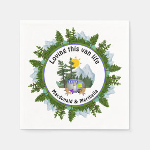 Serviette En Papier AIMER CETTE VIE VAN CARAVAN Personnalisé Camping C