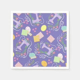 Serviette En Papier Aimer Coudre pourpre