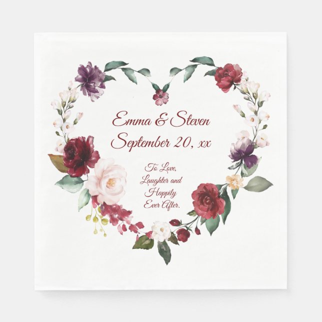 Serviette En Papier Aimer et rire (Devant)