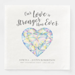 Serviette En Papier Aimez l'aquarelle diamant forte après la fête de m