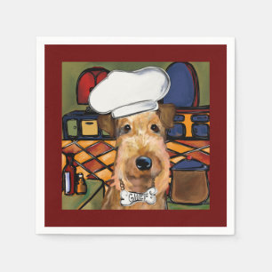 Serviette En Papier Airedale Terrier