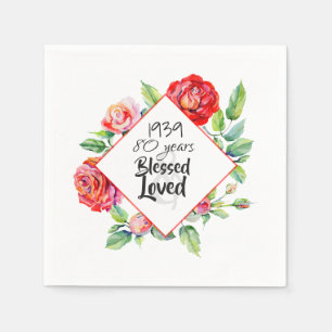 Serviette En Papier AJOUTER Année de naissance Âge Cadeau d'anniversai