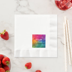 Serviette En Papier Ajouter un modèle de texte de logo d'entreprise él