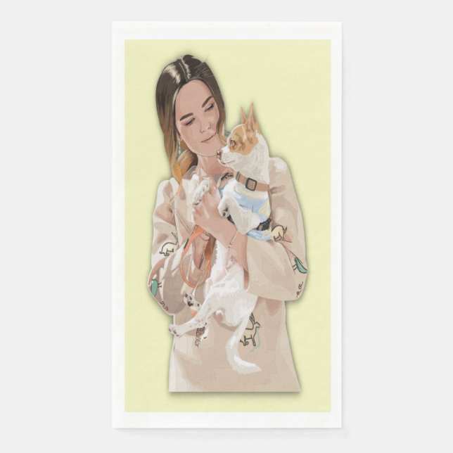 Serviette En Papier Ajouter une photo personnalisée (Devant)