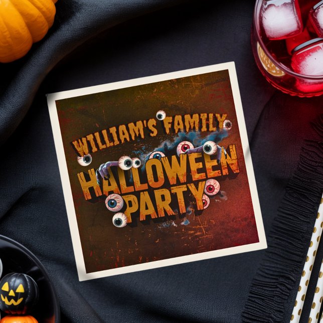 Serviette En Papier Ajouter Vos Propres Mots Personnalisé Halloween Mo (Créateur téléchargé)