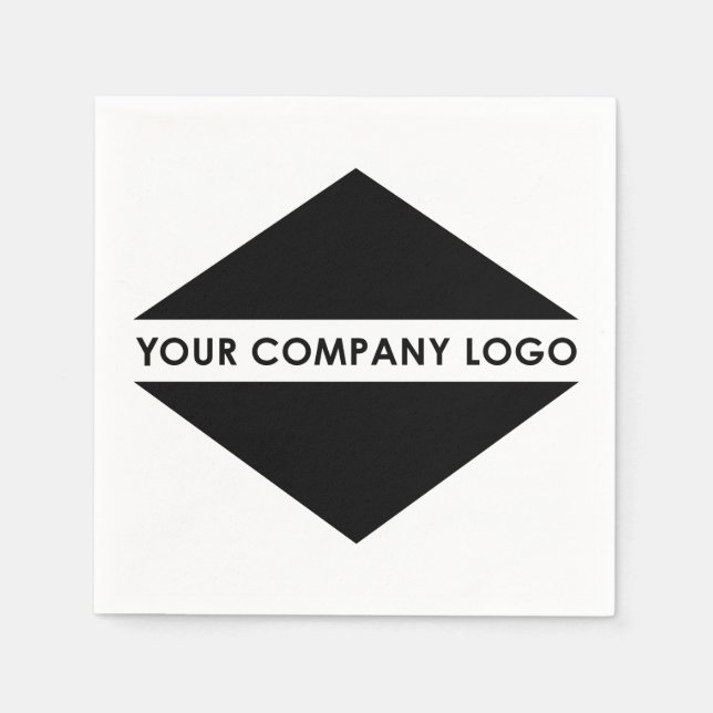 Serviette En Papier Ajouter votre conception | Logo de l'entreprise (Devant)