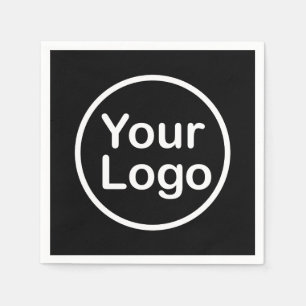 Serviette En Papier Ajouter votre propre logo Arrière - plan noir