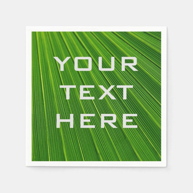 Serviette En Papier Ajouter votre propre texte vert (Devant)