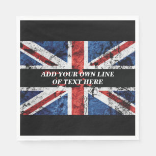Serviette En Papier Ajouter votre texte sur le drapeau anglais Jeu d'o