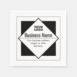 Serviette En Papier Ajoutez votre modèle personnalisable de logo