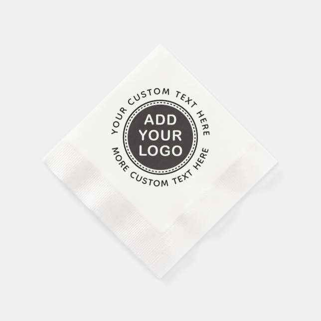 Serviette En Papier Ajoutez votre propre logo personnalisé et votre pr (Coin)