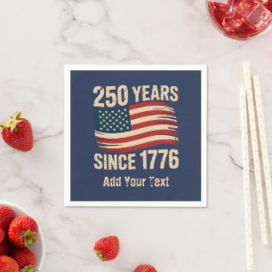 Serviette En Papier Ajoutez Votre Texte Vintage Grunge Drapeau América