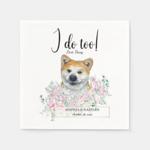 Serviette En Papier Akita Chien Mariage Cocktail Napkins